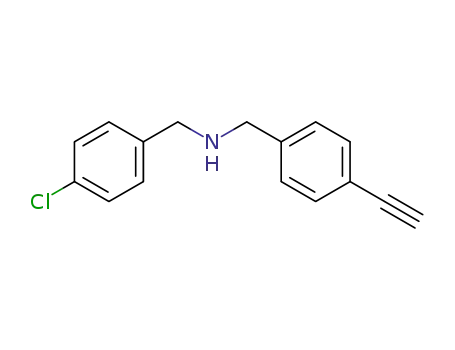 Molecular Structure of 1049809-94-0 (N-(4-chlorobenzyl)(4-ethynylphenyl)methanamine)