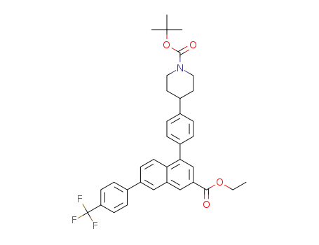 tert-butyl 4-(4-(3-(ethoxycarbonyl)-6-(4-(trifluoromethyl)phenyl)naphthalen-1-yl)phenyl)piperidine-1-carboxylate