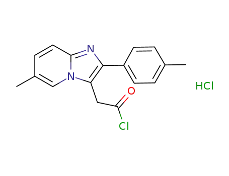 Molecular Structure of 851972-87-7 ((6-methyl-2-p-tolyl-imidazo[1,2-a]pyridin-3-yl)-acetyl chloride hydrochloride)