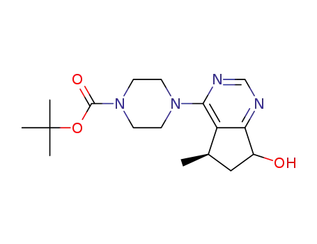 tert-butyl 4-((5R)-7-hydroxy-5-methyl-6,7-dihydro-5H-cyclopenta[d]pyrimidin-4-yl)-piperazine-1-carboxylate