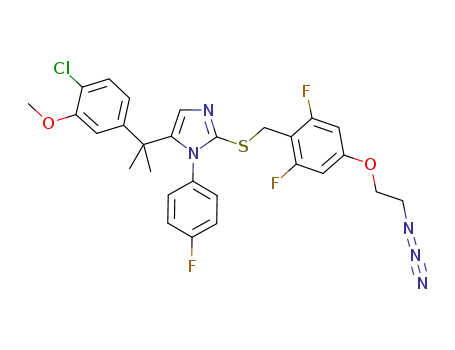 2-(4-(2-azidoethoxy)-2,6-difluorobenzylthio)-5-(2-(4-chloro-3-methoxyphenyl)propan-2-yl)-1-(4-fluorophenyl)-1H-imidazole
