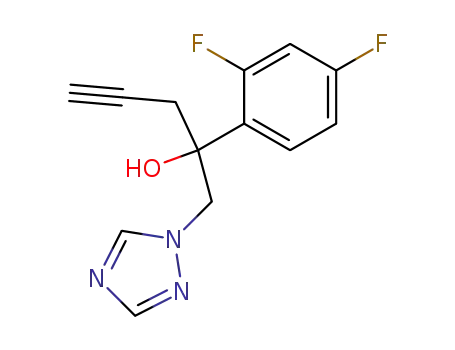 Molecular Structure of 917078-24-1 (2?(2,4?difluorophenyl)?1?(1H?1,2,4?triazol?1?yl)pent?4?yn?2?ol)