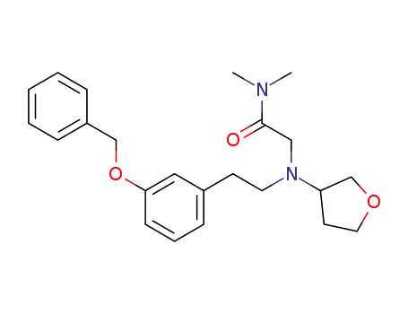 2-[[2-(3-benzyloxy-phenyl)-ethyl]-(tetrahydrofuran-3-yl)amino]-N,N-dimethyl-acetamide