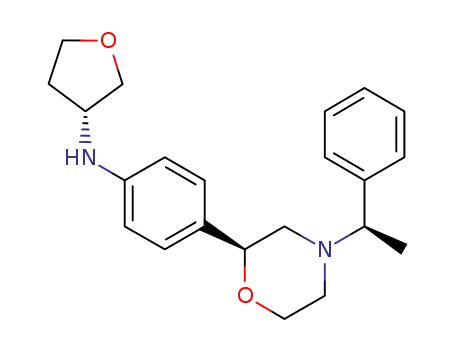 3-Furanamine,
tetrahydro-N-[4-[(2S)-4-[(1R)-1-phenylethyl]-2-morpholinyl]phenyl]-,
(3R)-
