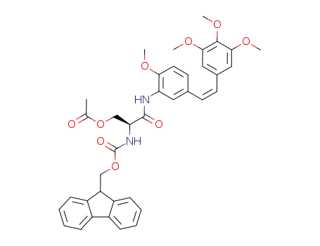 (S,Z)-2-((((9H-fluoren-9-yl)methoxy)carbonyl)amino)-3-((2-methoxy-5-(3,4,5-trimethoxystyryl)phenyl)amino)-3-oxopropyl acetate
