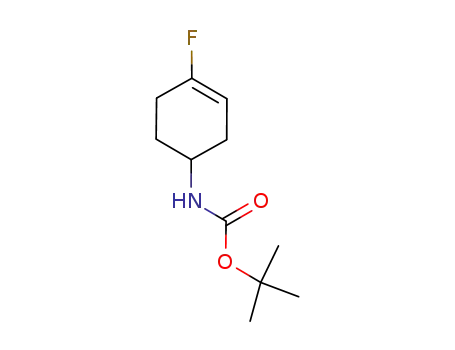 Molecular Structure of 675112-69-3 (Carbamic acid, (4-fluoro-3-cyclohexen-1-yl)-, 1,1-dimethylethyl ester (9CI))
