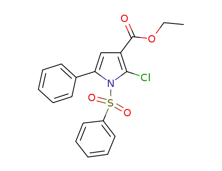 1H-Pyrrole-3-carboxylic acid, 2-chloro-5-phenyl-1-(phenylsulfonyl)-,
ethyl ester