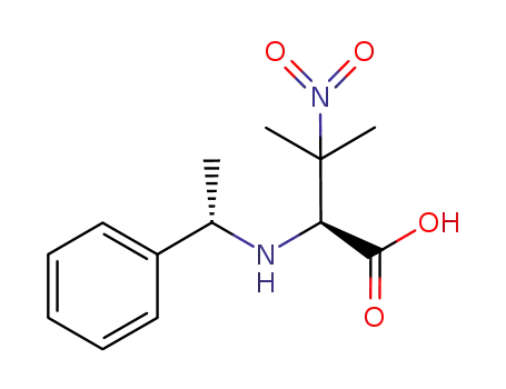 Molecular Structure of 1093192-03-0 ((S)-3-methyl-3-nitro-2-((S)-1-phenylethylamino)butanoic acid)