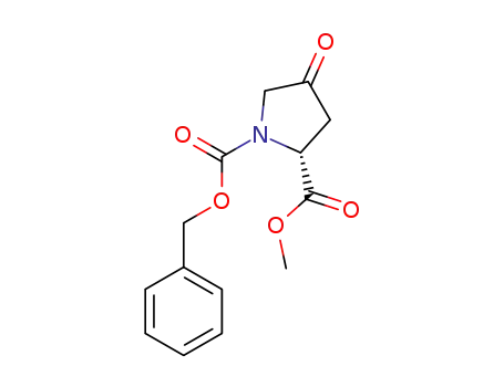 Molecular Structure of 132431-11-9 (1,2-Pyrrolidinedicarboxylic acid, 4-oxo-, 2-Methyl 1-(phenylMethyl) ester, (R)-)