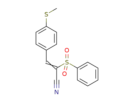3-(4-METHYLTHIOPHENYL)-2-(PHENYLSULFONYL)PROP-2-ENENITRILE