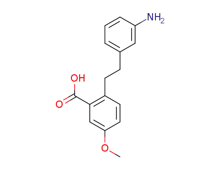 Molecular Structure of 1221486-40-3 (2-(3-Aminophenethyl)-5-methoxybenzoic acid)