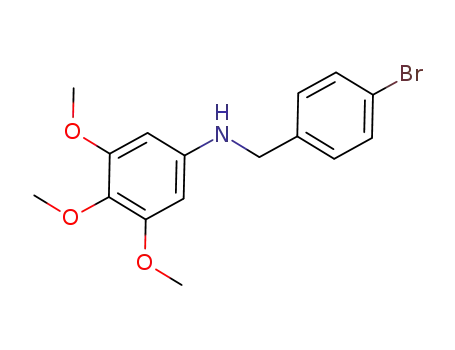 Molecular Structure of 138280-89-4 (Benzenemethanamine, 4-bromo-N-(3,4,5-trimethoxyphenyl)-)