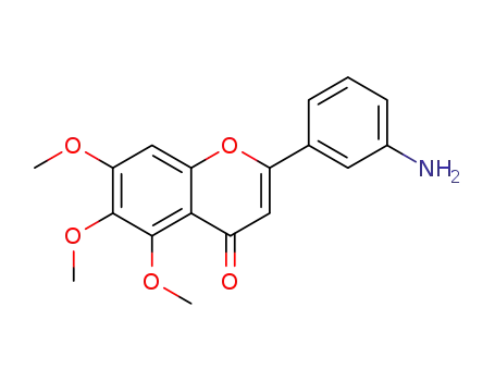 Molecular Structure of 1467668-53-6 (2-(3-aminophenyl)-5,6,7-trimethoxy-4H-chromen-4-one)