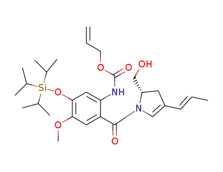 (S,E)-allyl 2-(2-(hydroxymethyl)-4-(prop-1-enyl)-2,3-dihydro-1H-pyrrole-1-carbonyl)-4-methoxy-5-(triisopropylsilyloxy)phenylcarbamate