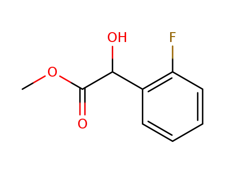 Molecular Structure of 192884-55-2 (Benzeneacetic acid, 2-fluoro-a-hydroxy-, methyl ester)