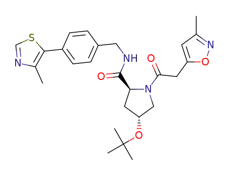 (2S,4R)-4-(tert-butoxy)-1-(2-(3-methylisoxazol-5-yl)acetyl)-N-(4-(4-methylthiazol-5-yl)benzyl)pyrrolidine-2-carboxamide