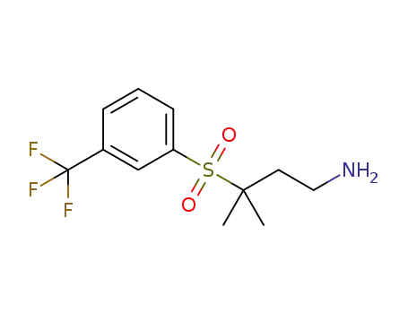 3-methyl-3-((3-(trifluoromethyl)phenyl)sulfonyl)butan-1-amine