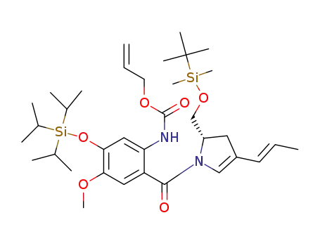 (S,E)-allyl 2-(2-((tert-butyldimethylsilyloxy)methyl)-4-(prop-1-enyl)-2,3-dihydro-1H-pyrrole-1-carbonyl)-4-methoxy-5-(triisopropylsilyloxy)phenylcarbamate
