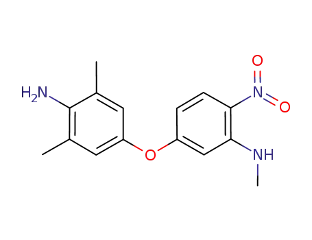 Molecular Structure of 881883-40-5 (N-[5-(4-amino-3,5-dimethylphenoxy)-2-nitrophenyl]-N-methylamine)