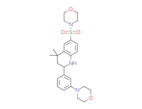 4,4-dimethyl-6-(morpholine-4-sulfonyl)-2-(3-morpholin-4-yl-phenyl)-1,2,3,4-tetrahydro-quinoline