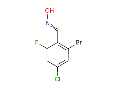 Molecular Structure of 1135531-74-6 (1-(2-bromo-4-chloro-6-fluorophenyl)-N-hydroxymethanimine)