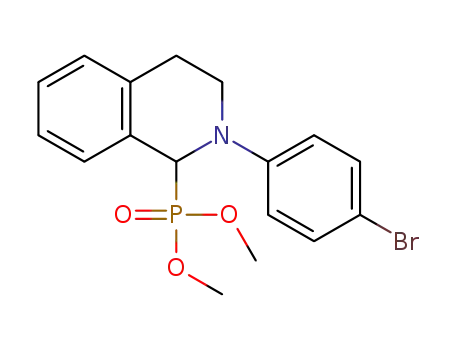 Molecular Structure of 1435940-00-3 (dimethyl (2-(4-bromophenyl)-1,2,3,4-tetrahydroisoquinolin-1-yl)phosphonate)