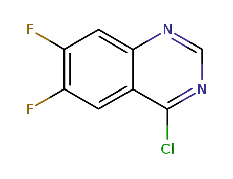 Molecular Structure of 625080-60-6 (4-CHLORO-6,7-DIFLUOROQUINAZOLINE)