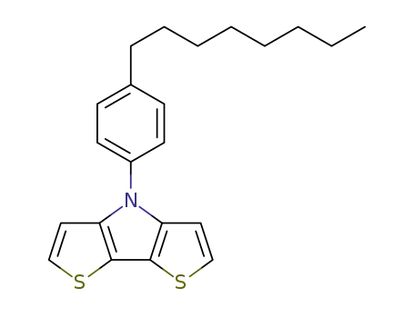 Molecular Structure of 1443677-01-7 (N-[4-octylphenyl]dithieno[3,2-b:20,30-d]pyrrole)