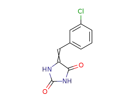 Molecular Structure of 28744-91-4 (2,4-Imidazolidinedione, 5-[(3-chlorophenyl)methylene]-)