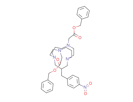 4,11-bis-(benzyloxycarbonylmethyl)-16-(4-nitrobenzyl)-1,4,8,11-tetraazabicyclo[ 6.6.3]heptadecane
