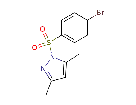 Molecular Structure of 13658-69-0 (1-((4-bromophenyl)sulfonyl)-3,5-dimethyl-1H-pyrazole)