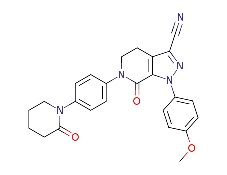 1-(4-methoxyphenyl)-7-oxo-6-(4-(2-oxopiperidin-1-yl)phenyl)-4,5,6,7-tetrahydro-1H-pyrazolo[3,4-c]pyridine-3-carbonitrile