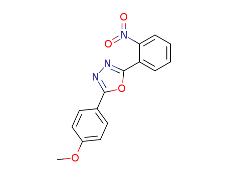 Molecular Structure of 107821-64-7 (1,3,4-Oxadiazole, 2-(4-methoxyphenyl)-5-(2-nitrophenyl)-)