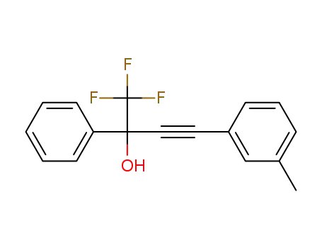 Molecular Structure of 1590442-96-8 (1,1,1-trifluoro-2-phenyl-4-(m-tolyl)but-3-yn-2-ol)
