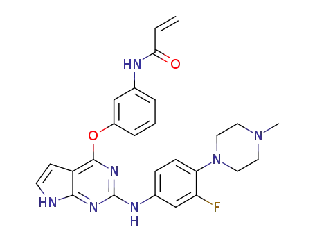 N-(3-{2-[3-Fluoro-4-(4-methyl-piperazin-1-yl)-phenylamino]-7H-pyrrolo[2,3-d]pyrimidin-4-yloxy}-phenyl)-acrylamide