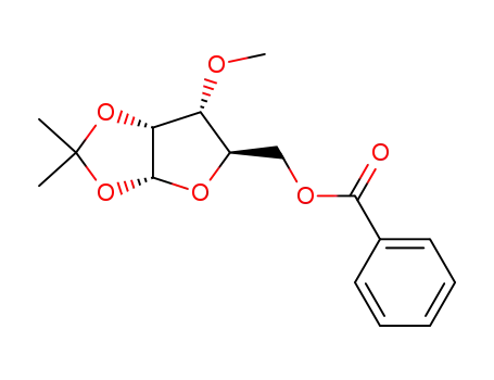 Molecular Structure of 10300-20-6 (5-O-Benzoyl-1,2-O-isopropylidene-3-O-Methyl-alpha-D-ribofuranose)
