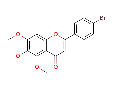 Molecular Structure of 1355483-74-7 (2-(4-bromophenyl)-5,6,7-trimethoxy-4H-chromen-4-one)