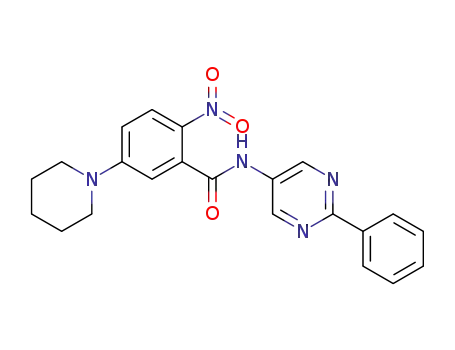 2-nitro-N-(2-phenylpyrimidin-5-yl)-5-(piperidin-1-yl)benzamide