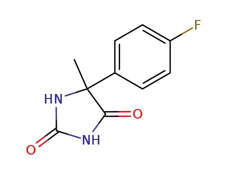Molecular Structure of 428-22-8 (5-(4-fluorophenyl)-5-methyl-imidazolidine-2,4-dione)