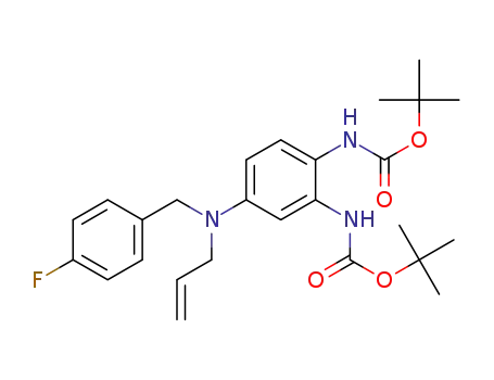 tert-butyl 2-(tert-butoxycarbonylimino)-4-(N-para-fluorobenzyl-N-allylimino)aniline formate