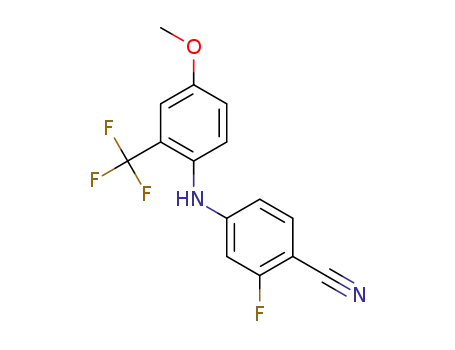 2-fluoro-4-(4-methoxy-2-(trifluoromethyl)-phenylamino)-benzonitrile