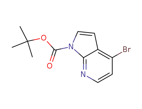 Molecular Structure of 1228014-35-4 (tert-Butyl 4-broMo-1H-pyrrolo[2,3-b]pyridine-1-carboxylate)