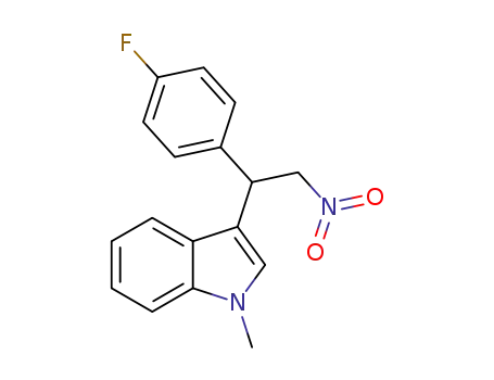 Molecular Structure of 1430076-20-2 (3-(1-(4-fluorophenyl)-2-nitroethyl)-1-methyl-1H-indole)