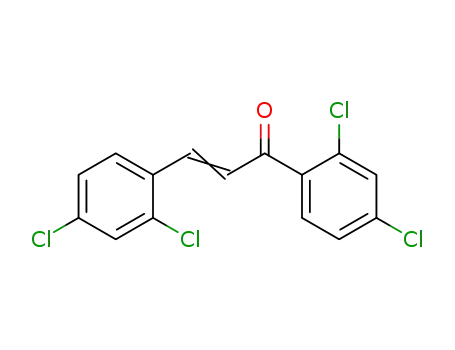 Molecular Structure of 19738-92-2 (1,3-bis(2,4-dichlorophenyl)prop-2-en-1-one)