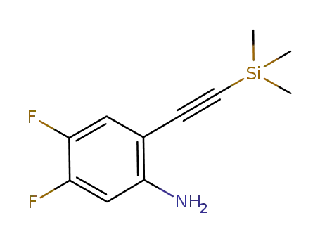 4,5-difluoro-2-[2-(trimethylsilyl)ethynyl]aniline