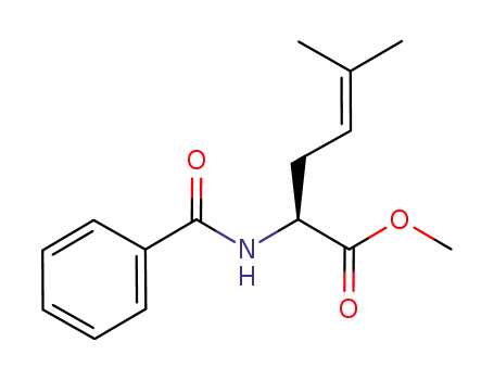 Molecular Structure of 872513-93-4 ((2S)-methyl 2-N-benzoylamino-5-methylhex-4-enoate)