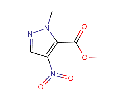 Molecular Structure of 309740-49-6 (Methyl 1-Methyl-4-nitro-1H-pyrazole-5-carboxylate)