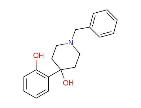 Molecular Structure of 474396-94-6 (1-Benzyl-4-(2-Hydroxyphenyl)Piperidin-4-Ol)
