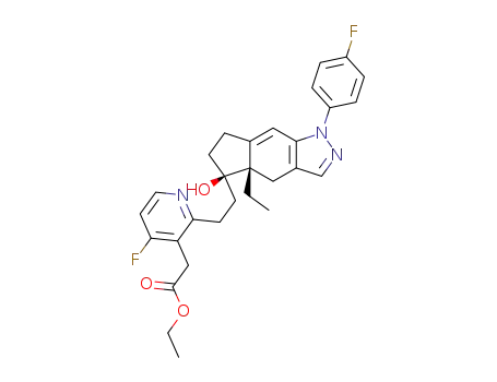 ethyl (2-{2-[(4aS,5R)-4a-ethyl-1-(4-fluorophenyl)-5-hydroxy-1,4,4a,5,6,7-hexahydrocyclopenta[f]indazol-5-yl]ethyl}-4-fluoropyridin-3-yl)acetate