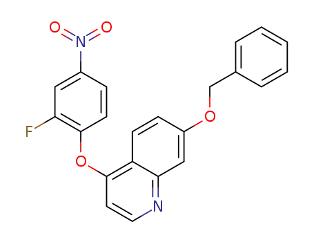 Molecular Structure of 1394820-97-3 (7-(benzyloxy)-4-(2-fluoro-4-nitrophenoxy)quinoline)